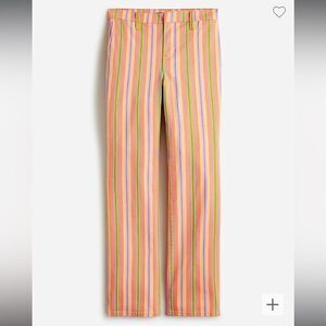 J. Crew Slim demi-boot chino pant in stripe*
